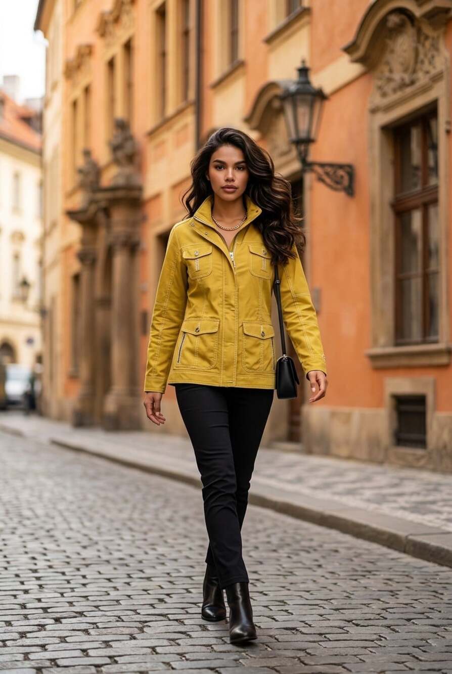 Kuhl Rekon Mustard Jacket Full Zip Hooded Utility Military Moisture-Wick Shacket